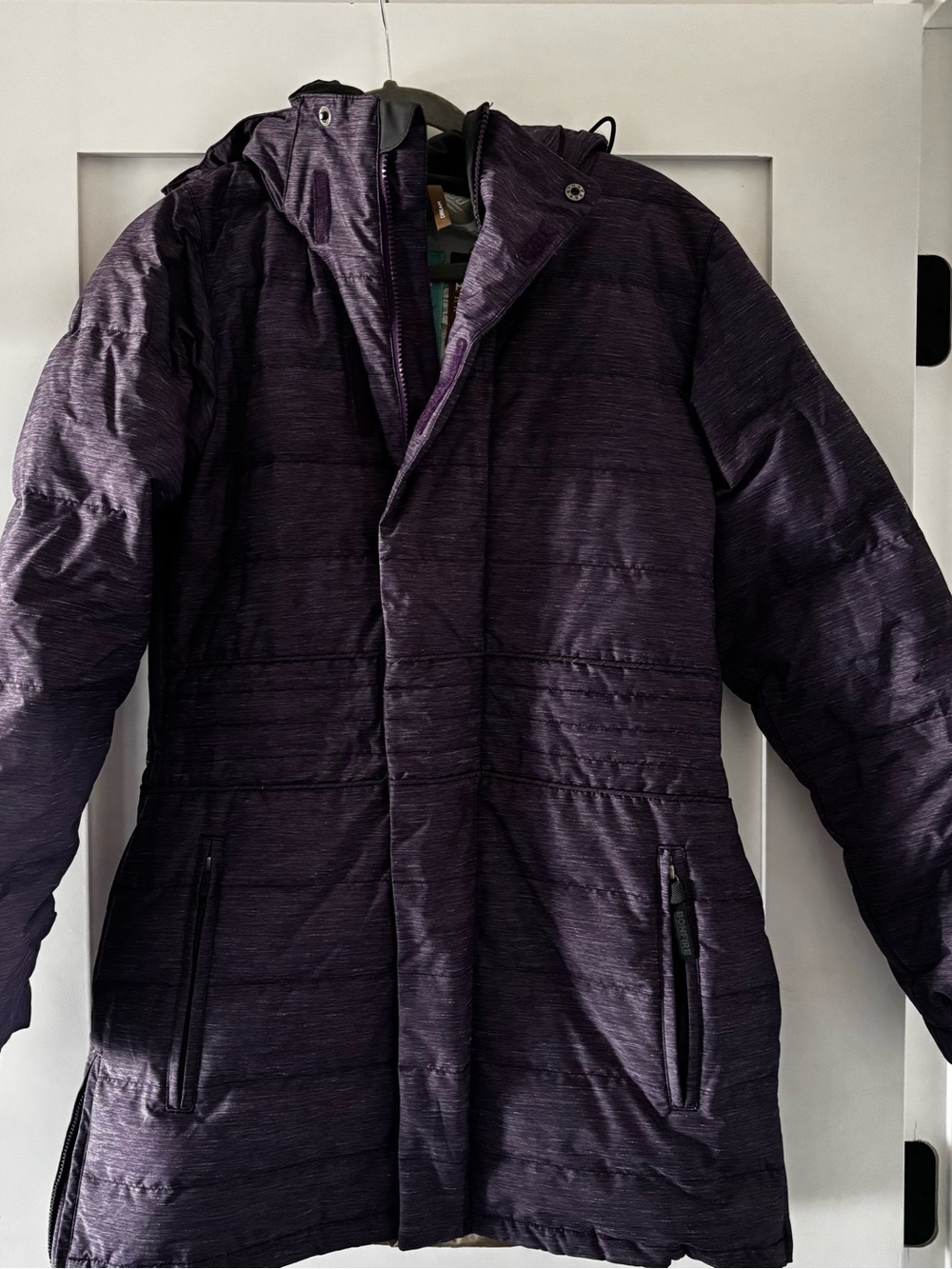 Bonfire women’s Quilted Hooded Coat in Deep Purple